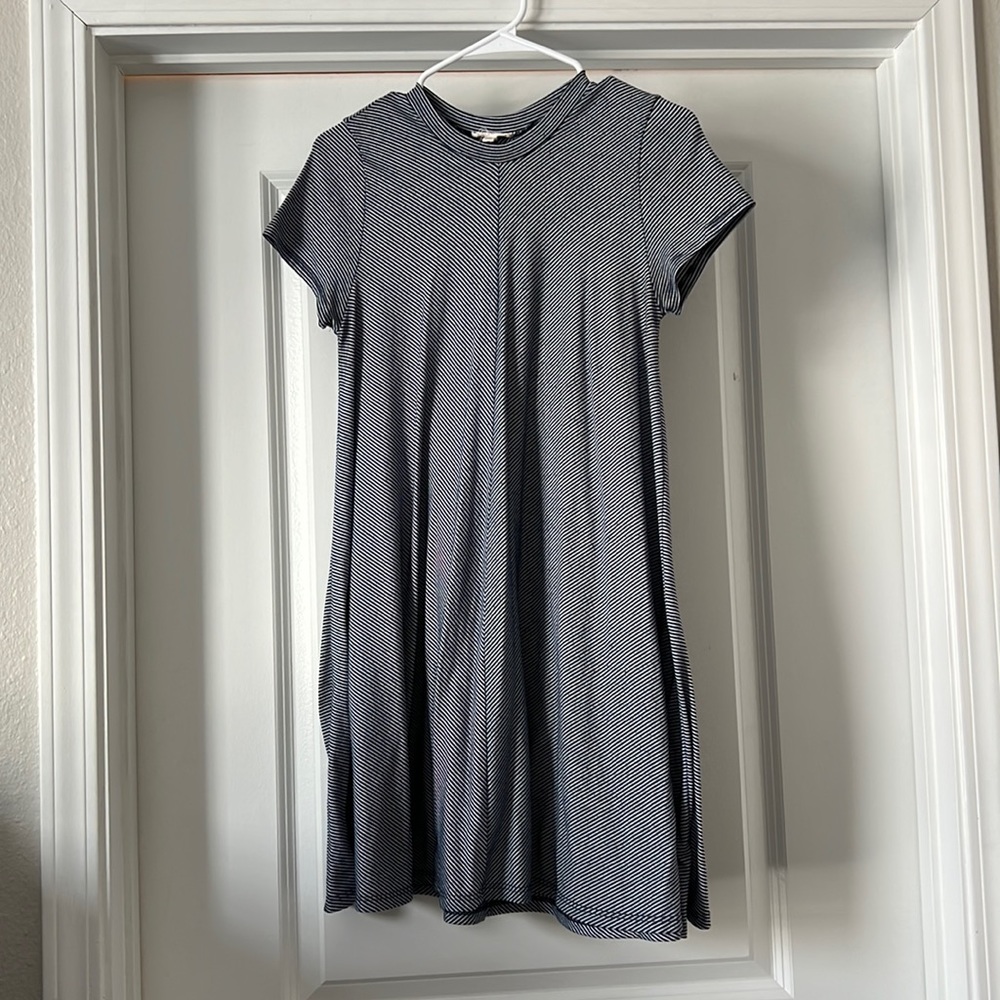 Rolla Coster Medium Baby Doll T Shirt Dress Navy & White Striped
